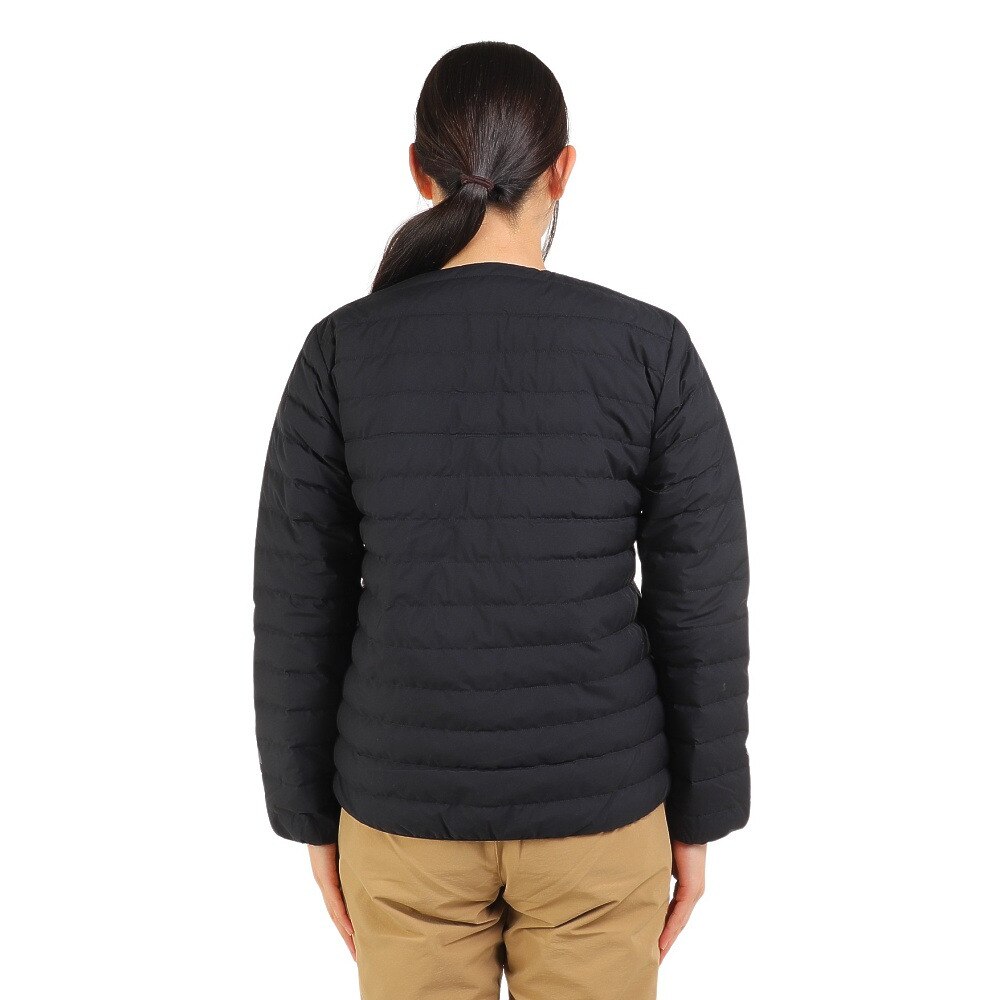 ノースフェイス（THE NORTH FACE）（レディース）ダウンジャケット アウター ウィンドストッパーゼファーシェル カーディガン NDW92262 K ブラック 収納袋付