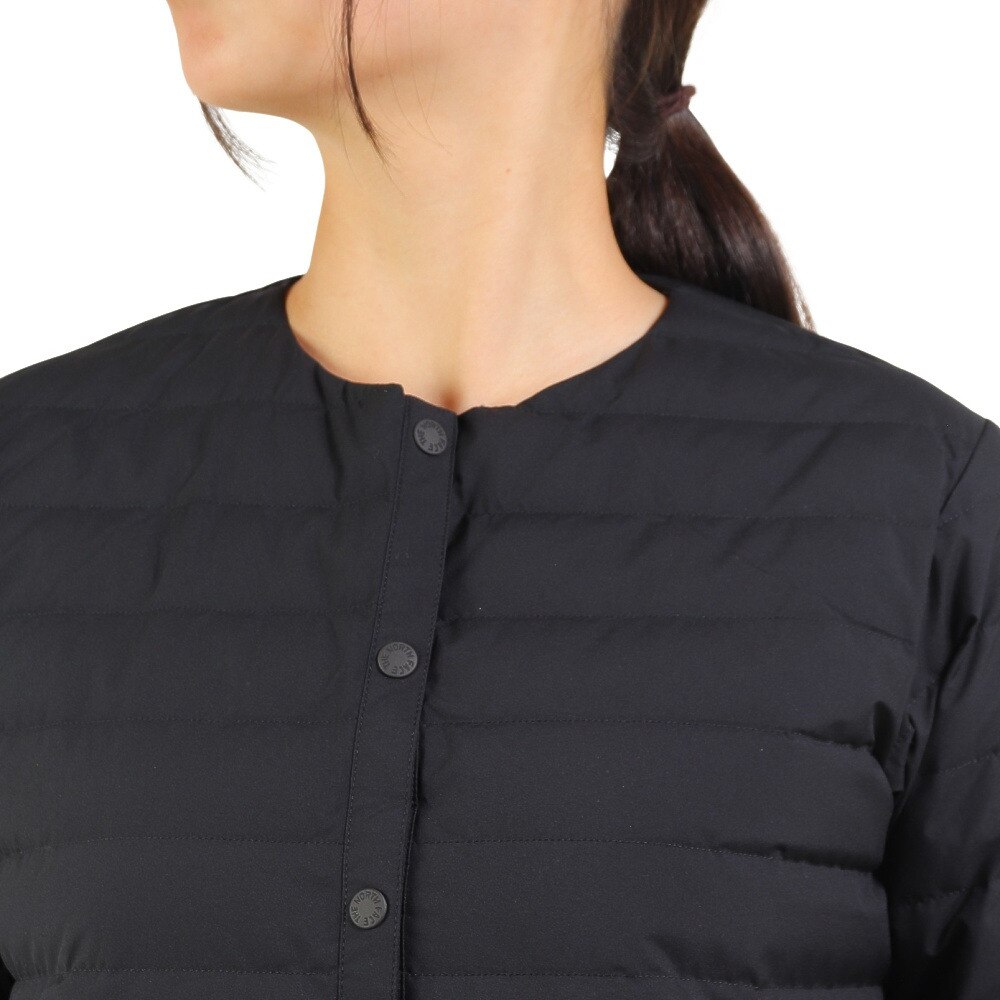 ノースフェイス（THE NORTH FACE）（レディース）ダウンジャケット アウター ウィンドストッパーゼファーシェル カーディガン NDW92262 K ブラック 収納袋付