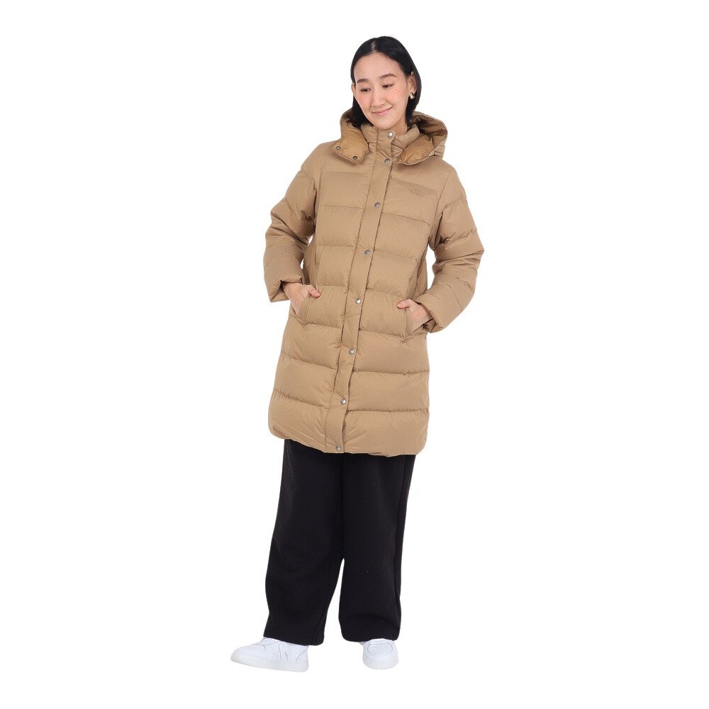 ノースフェイス（THE NORTH FACE）（レディース）ダウンコート アウター キャンプシエラロングコート NDW92231 KT ベージュ