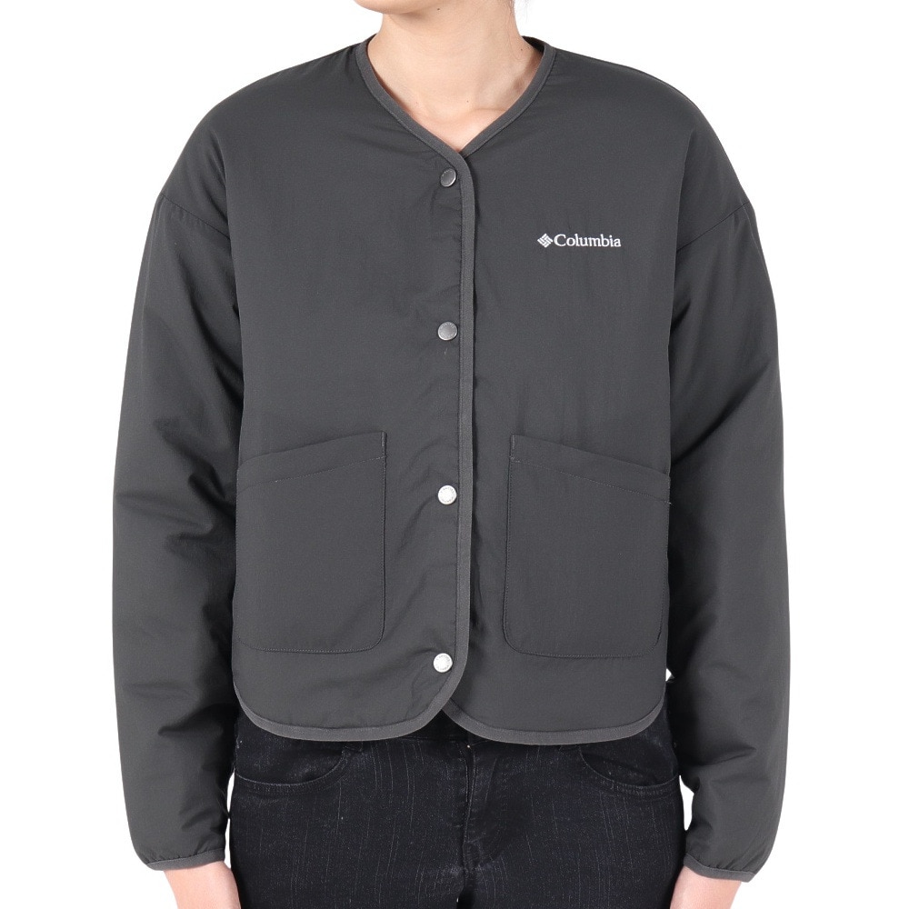 コロンビア（Columbia）（レディース）中綿 アウター クリスタルベンドリバーシブルジャケット PL9665 048 チャコールグレー