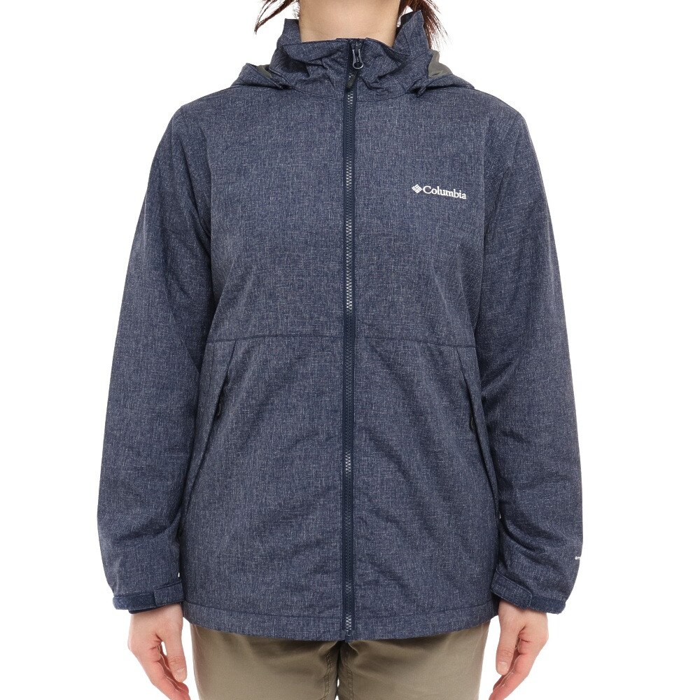コロンビア（Columbia）（レディース）アウター ジャケット レイクパウエルジャケット XL9399 464 ネイビー フードが取り外せる 熱反射保温 はっ水