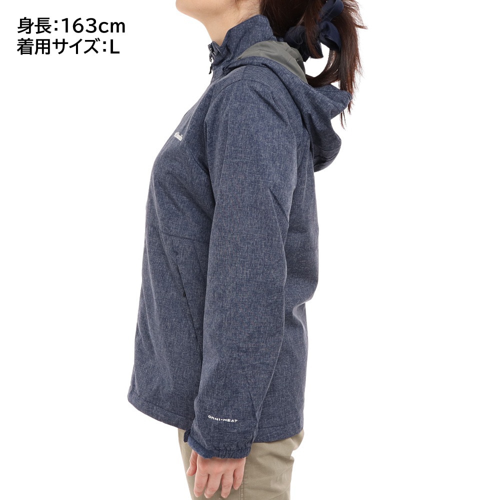 コロンビア（Columbia）（レディース）アウター ジャケット レイクパウエルジャケット XL9399 464 ネイビー フードが取り外せる 熱反射保温 はっ水
