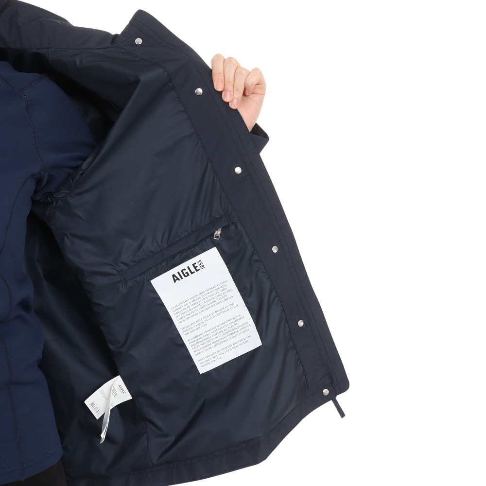 エーグル（AIGLE）（レディース）ゴアテックス アウター ジャケット フーデッドジャケット ZBFAG79-001 ネイビー 収納袋付