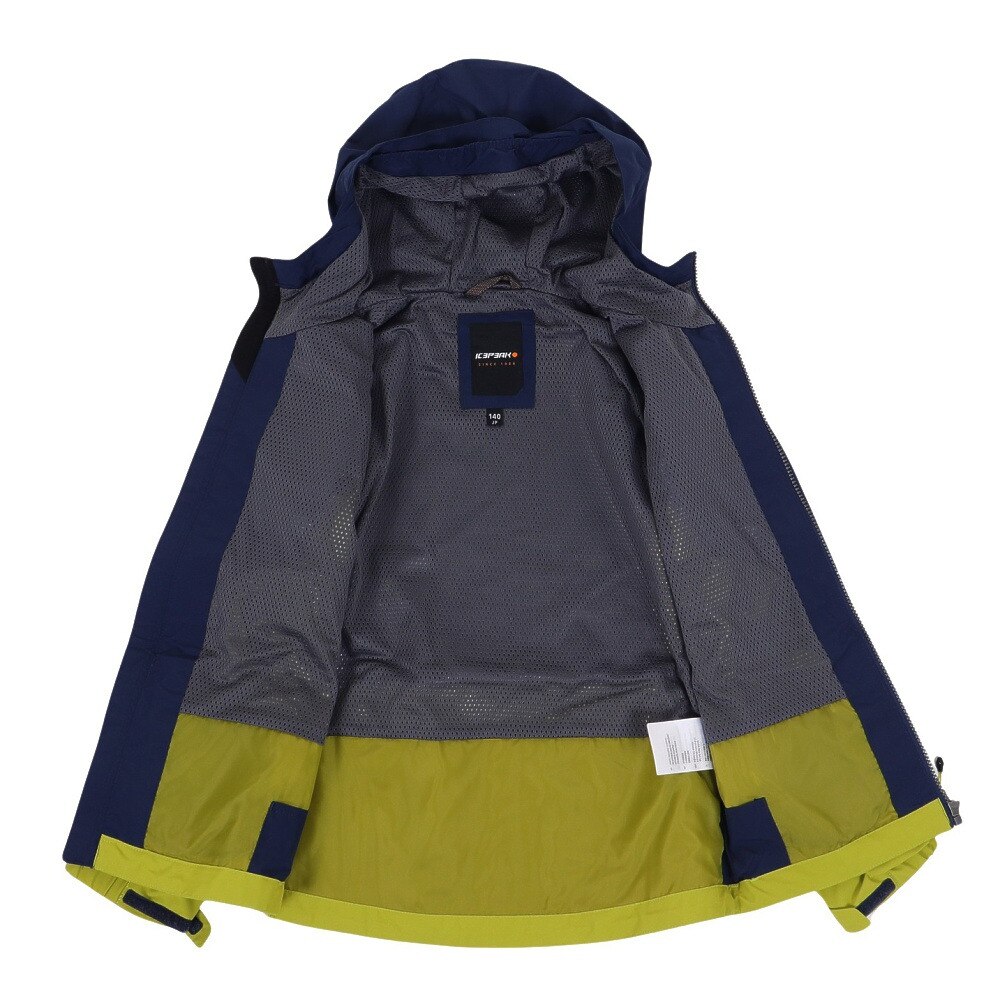 ＩＣＥＰＥＡＫ（キッズ）ジュニア アウター ジャケット ICEPEAK KAARST 4 50011 520 ネイビー×グリーン