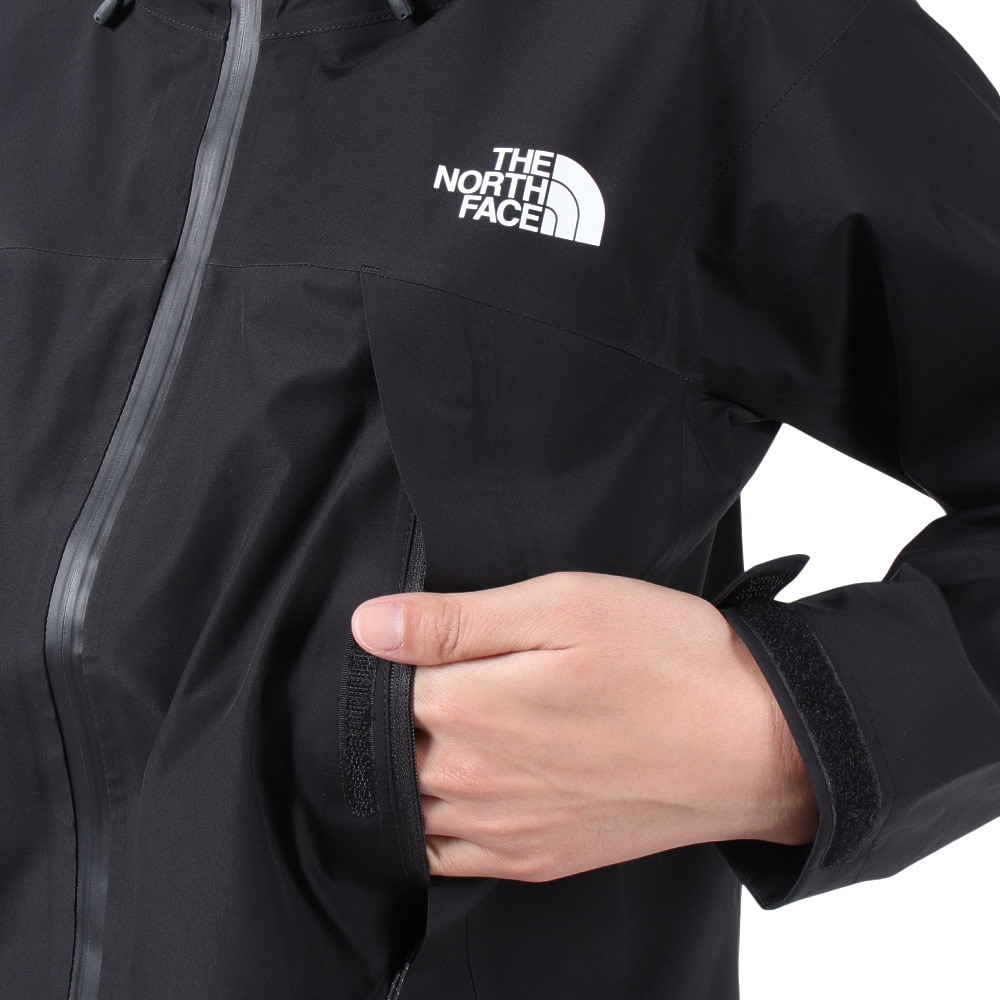 ザ・ノース・フェイス（THE NORTH FACE）（レディース）GORE-TEX 3層構造 防水 軽量 耐摩耗性 クライムライトジャケット NPW62303 K ブラック 収納袋付