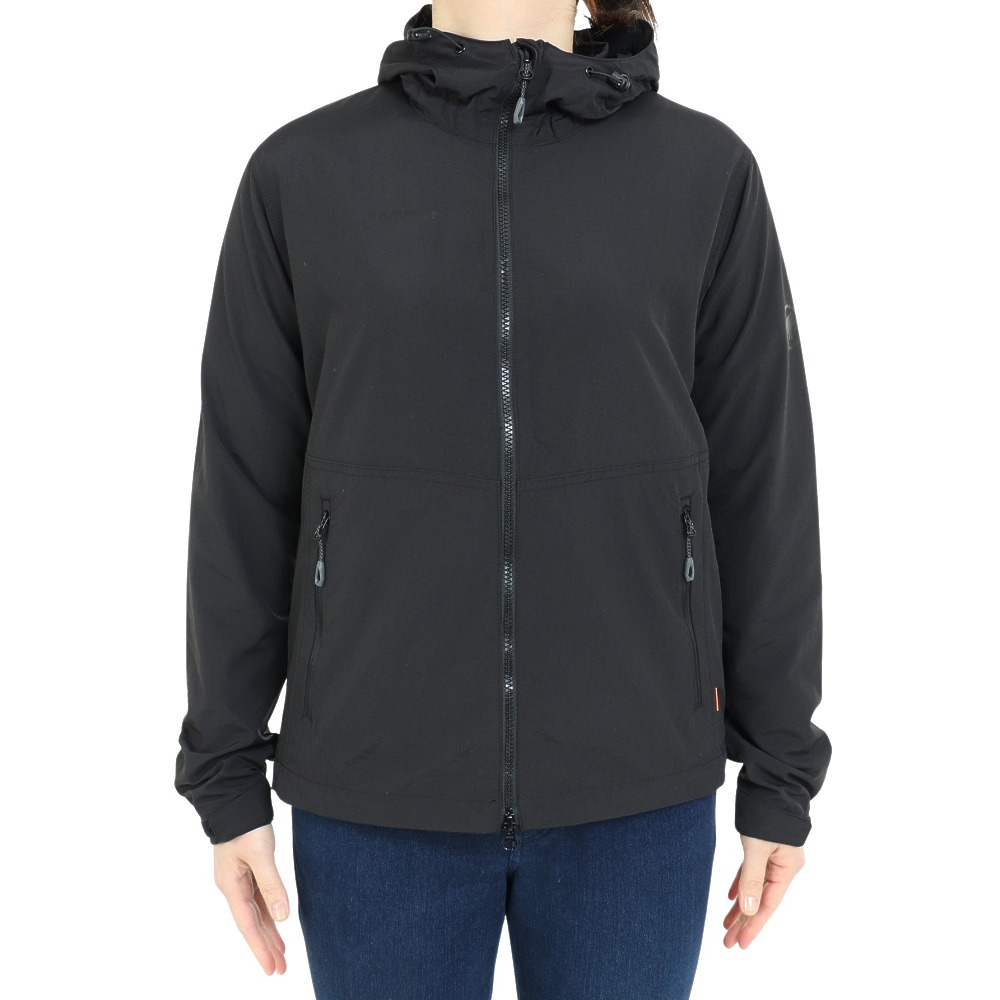 マムート（MAMMUT）（レディース）アウター ウインドブレーカー Hiking WB フーディジャケット 1012-00401-0001 ブラック EUROサイズ 撥水