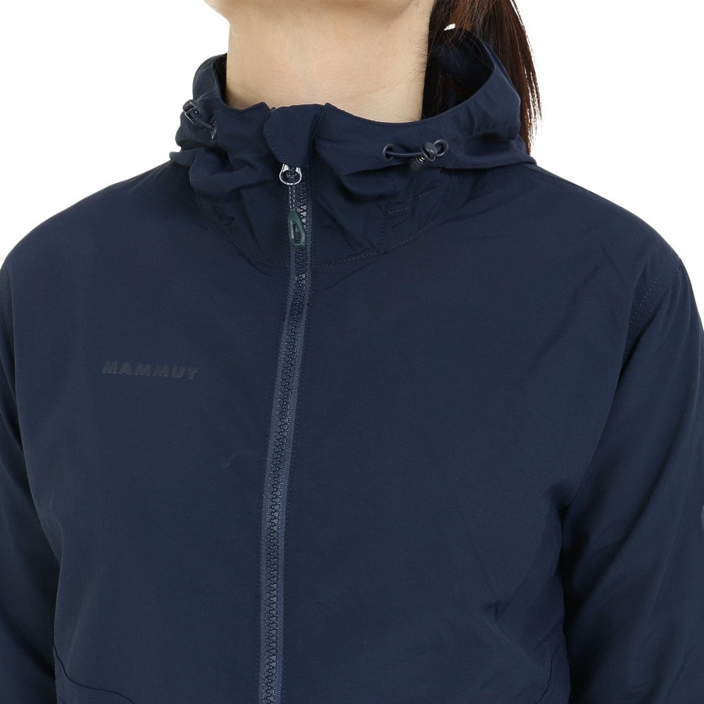 マムート（MAMMUT）（レディース）アウター ウインドブレーカー Hiking WB フーデッド ジャケット ネイビー 1012-00401-5118 EUROサイズ 撥水