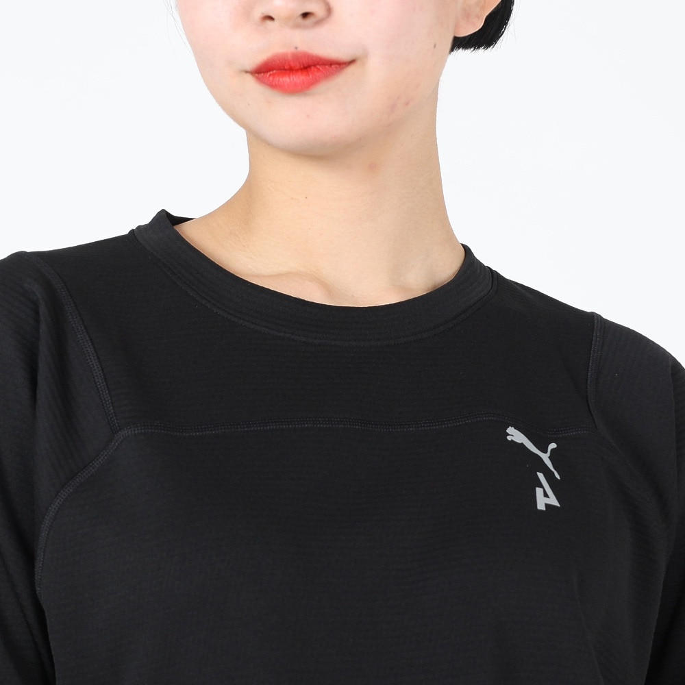 プーマ（PUMA）（レディース）長袖シャツ シーズンズ RAINCELL トレイルランニング 52322801 ブラック 防水 撥水 UVカット 