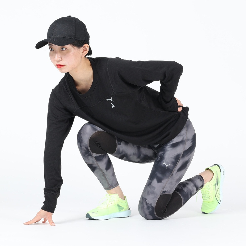 プーマ（PUMA）（レディース）長袖Tシャツ ロンT ウィメンズ シーズンズ RAINCELL 長袖 トレイルランニング 52322801 ブラック