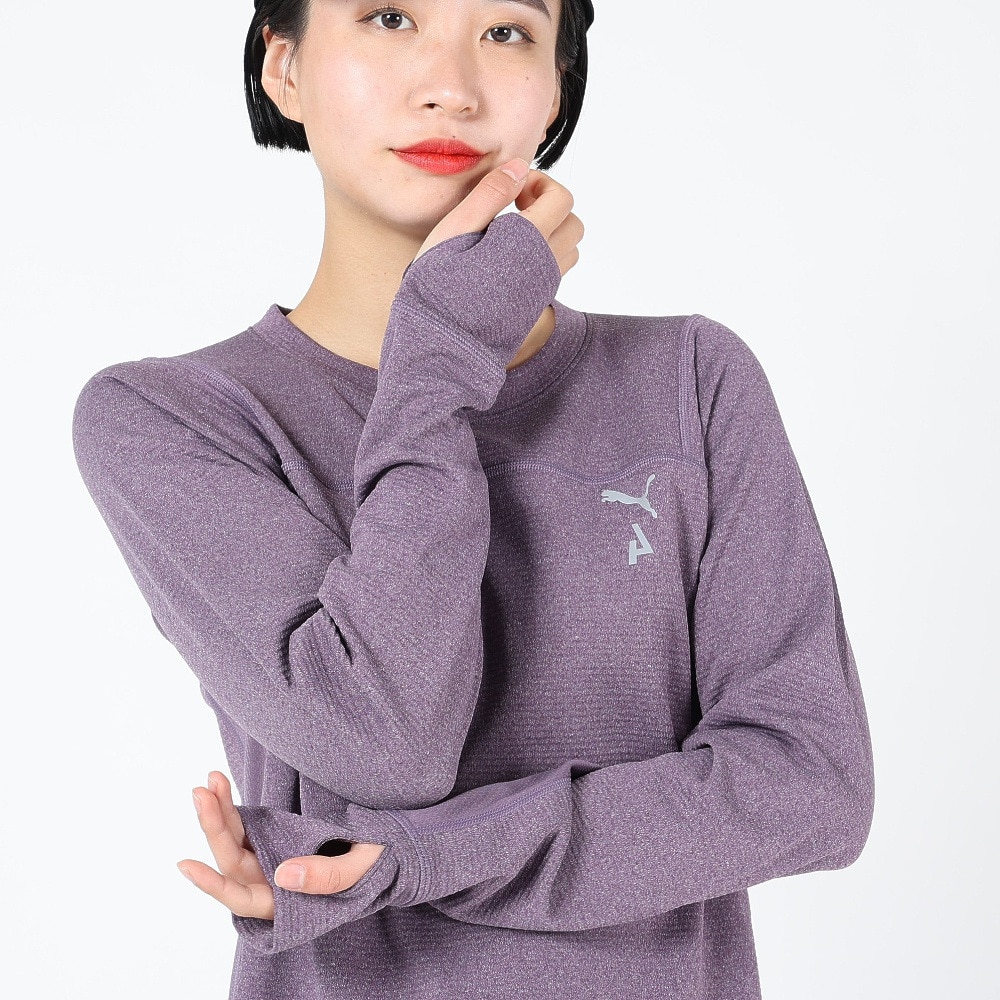 プーマ（PUMA）（レディース）長袖Tシャツ ロンT ウィメンズ シーズンズ RAINCELL 長袖 トレイルランニング 52322861 ラベンダー