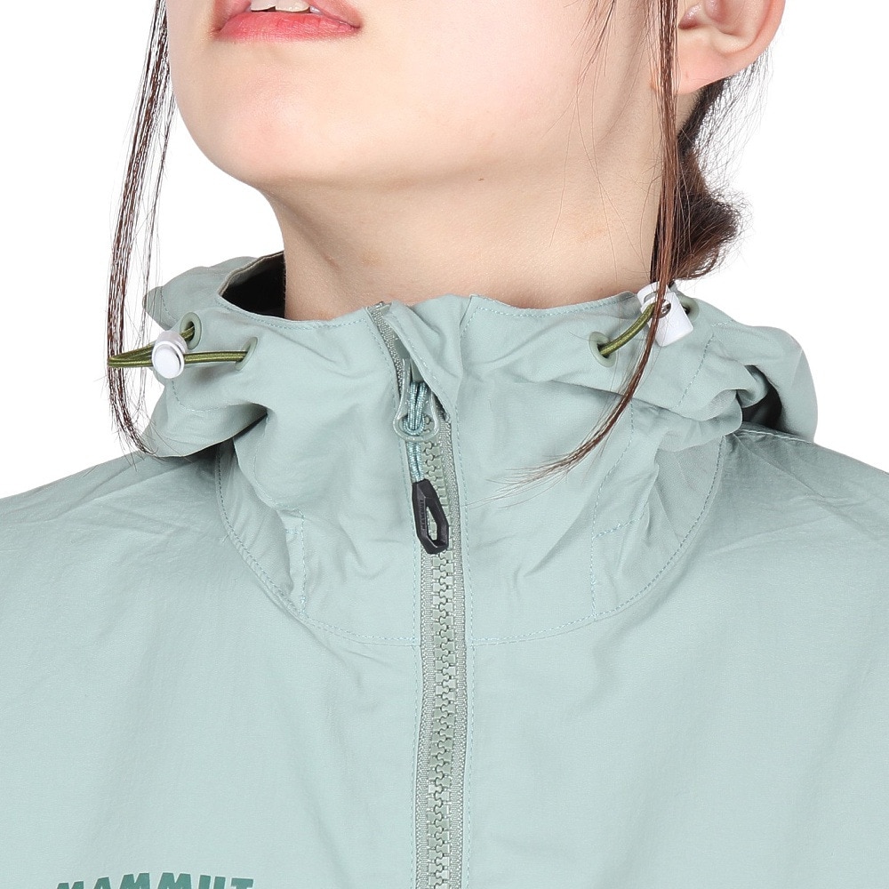マムート（MAMMUT）（レディース）アウター ウインドブレーカー Hiking WB フーディジャケット 1012-00401-4100 グリーン EUROサイズ 撥水