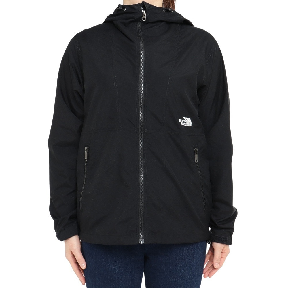 ザ・ノース・フェイス（THE NORTH FACE）（レディース）アウター コンパクトジャケット NPW72230 K ブラック 収納袋付 シェルジャケット 撥水 軽量 防風