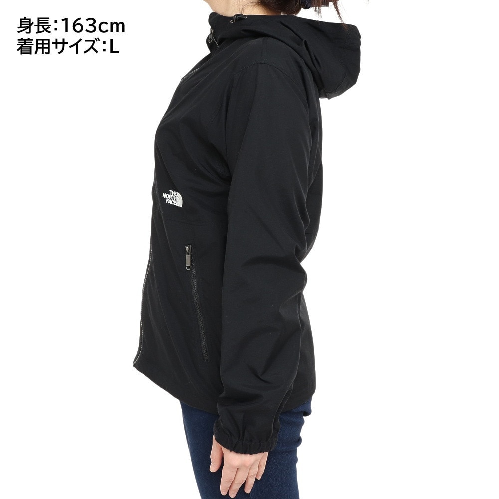 ザ・ノース・フェイス（THE NORTH FACE）（レディース）アウター コンパクトジャケット NPW72230 K ブラック 収納袋付 シェルジャケット 撥水 軽量 防風