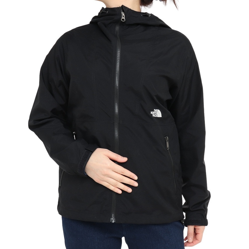 ザ・ノース・フェイス（THE NORTH FACE）（レディース）アウター コンパクトジャケット NPW72230 K ブラック 収納袋付 シェルジャケット 撥水 軽量 防風