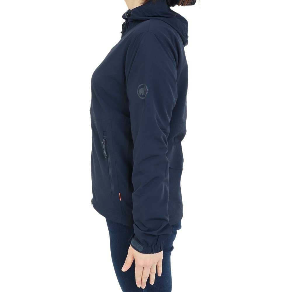 マムート（MAMMUT）（レディース）アウター ウインドブレーカー Hiking WB フーデッド ジャケット ネイビー 1012-00401-5118 EUROサイズ 撥水
