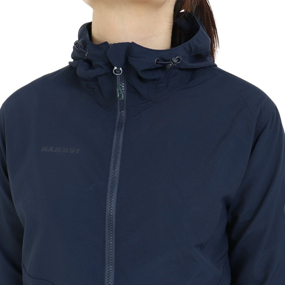 マムート（MAMMUT）（レディース）アウター ウインドブレーカー Hiking WB フーデッド ジャケット ネイビー 1012-00401-5118 EUROサイズ 撥水