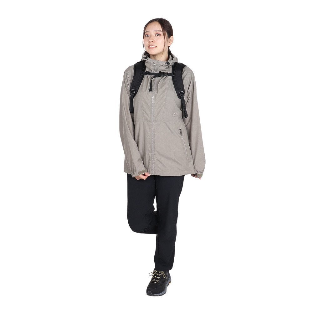 ザ・ノース・フェイス（THE NORTH FACE）（レディース）20洗3級撥水 軽量 防風 アウター コンパクトジャケット NPW72230 CR グレー 収納袋付 マウンテンパーカ
