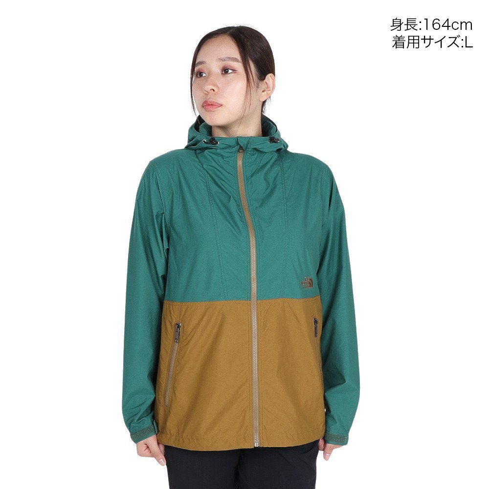 【美品】THE NORTH FACE コンパクトジャケット (軽量・防風) ザ・ノース・フェイス（THE NORTH FACE）（レディース）撥水 軽量 防風