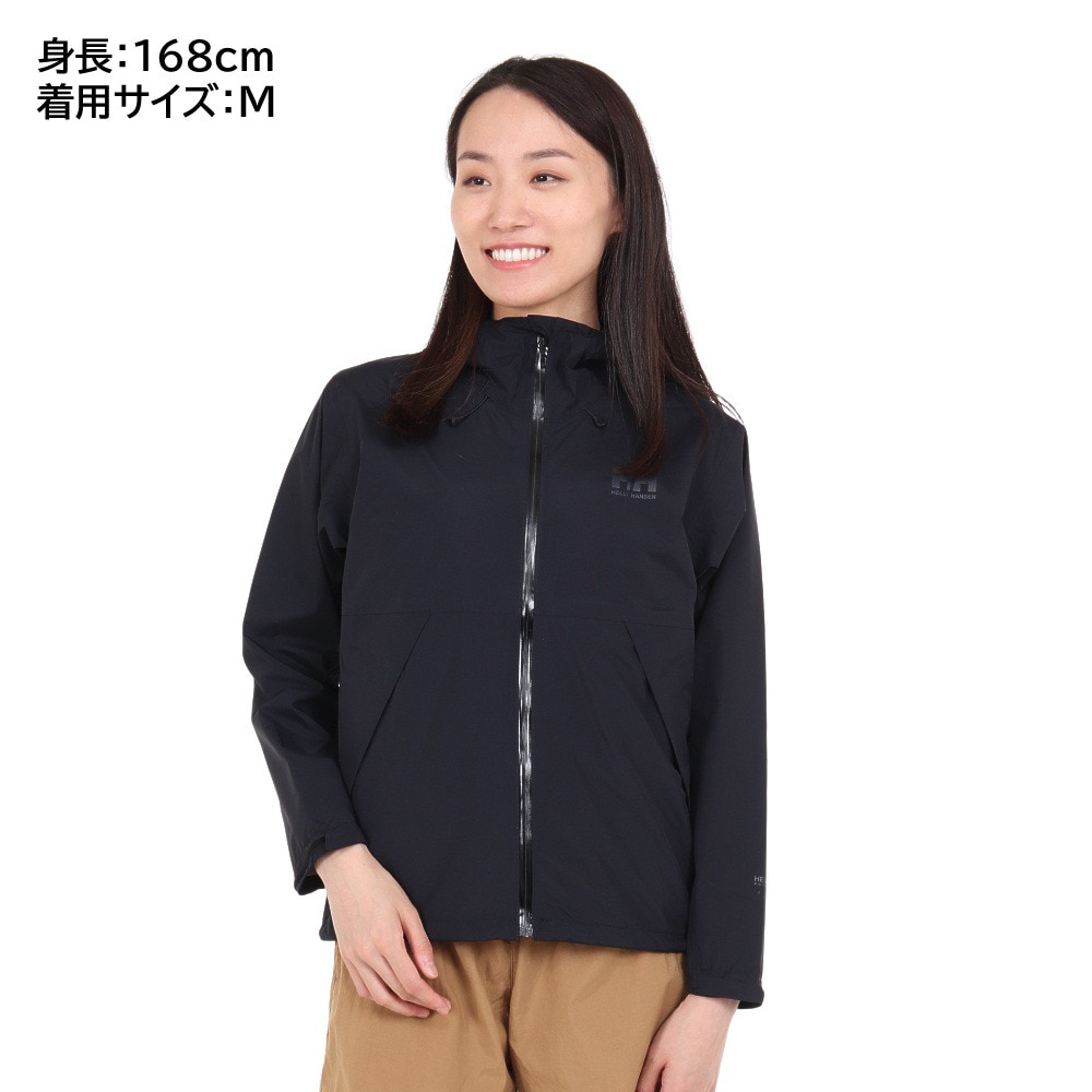 ヘリーハンセン（HELLY HANSEN）（レディース）ジャケット アウター レイネライト ジャケット HOE12312 K2 ブラック収納袋付