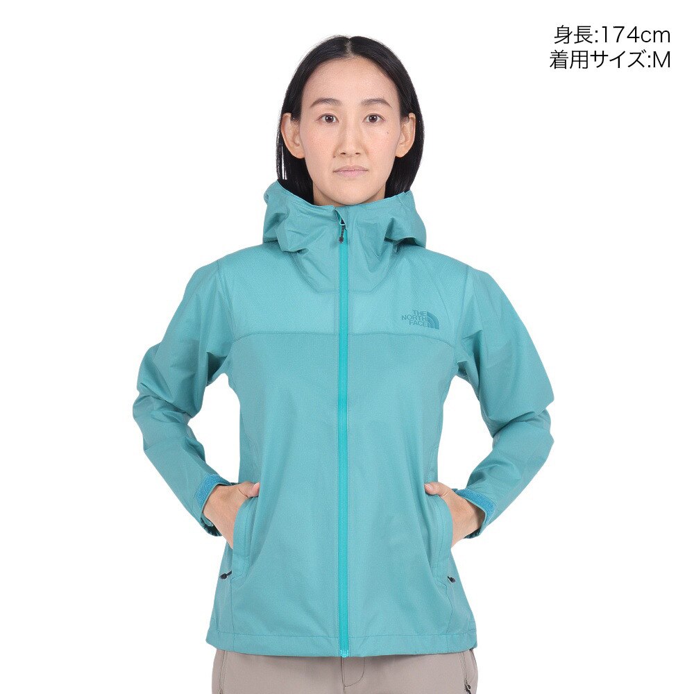ザ・ノース・フェイス（THE NORTH FACE）（レディース）軽量 防水 2.5層構造 ベンチャージャケット NPW12306 OX ターコイズ 収納袋付 マウンテンパーカ