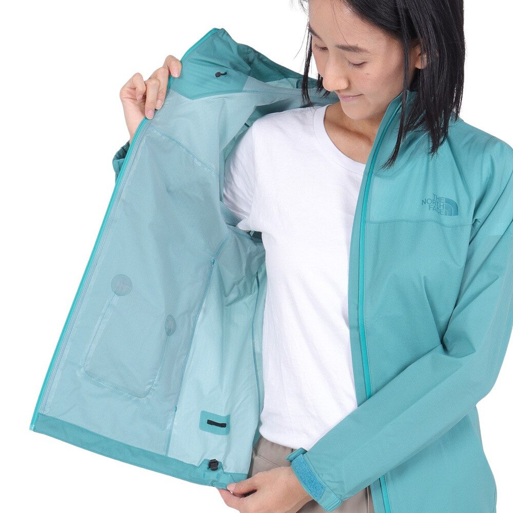 ザ・ノース・フェイス（THE NORTH FACE）（レディース）軽量 防水 2.5層構造 ベンチャージャケット NPW12306 OX ターコイズ 収納袋付 マウンテンパーカ
