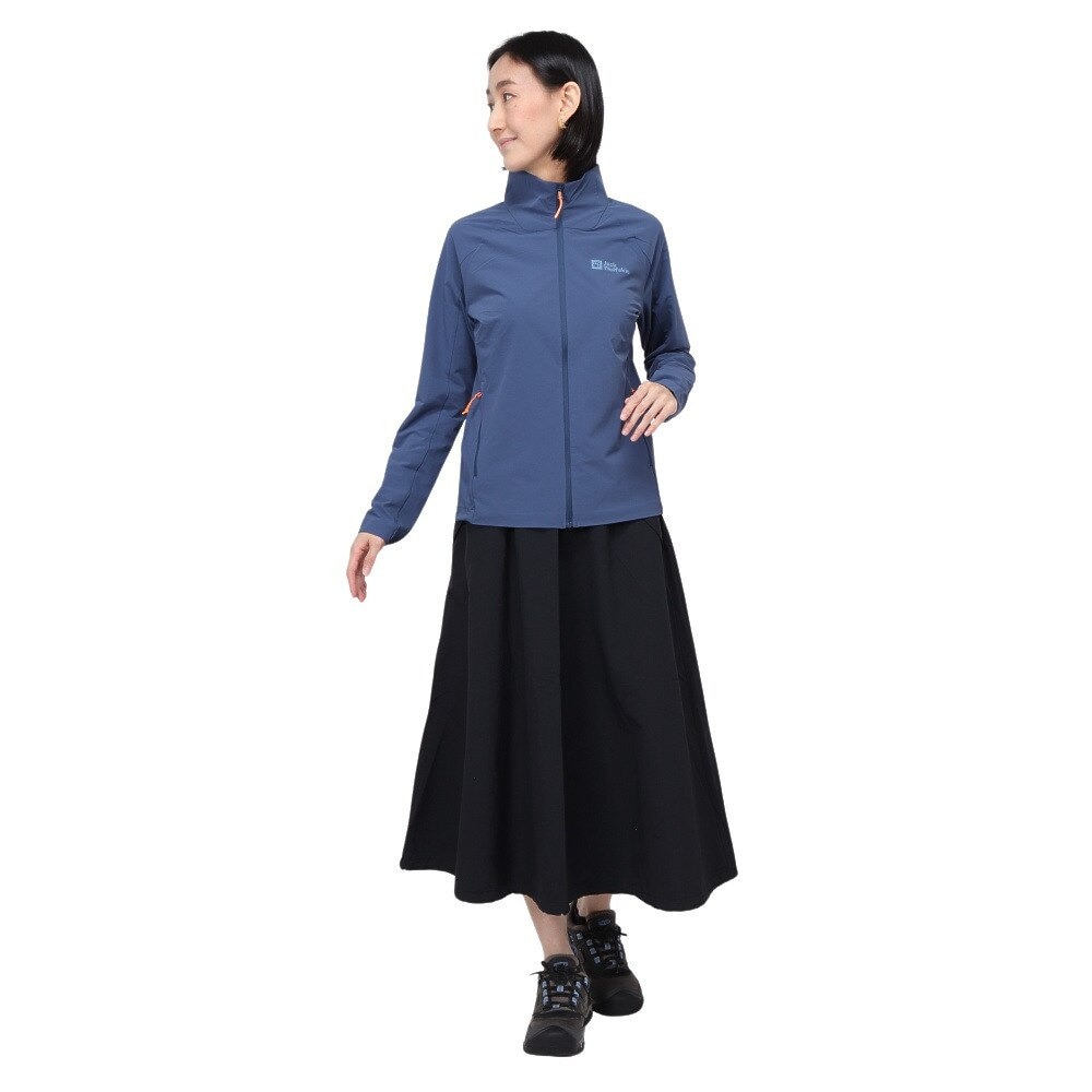 ジャックウルフスキン（JackWolfskin）（レディース）アウター ジャケット プレライト ソフトシェルジャケット 5033071- 1292 パープル 吸汗速乾