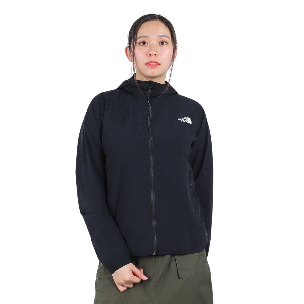 ザ・ノース・フェイス（THE NORTH FACE）（レディース）アウター ジャケット マウンテンソフトシェルフーディ NPW22401 K