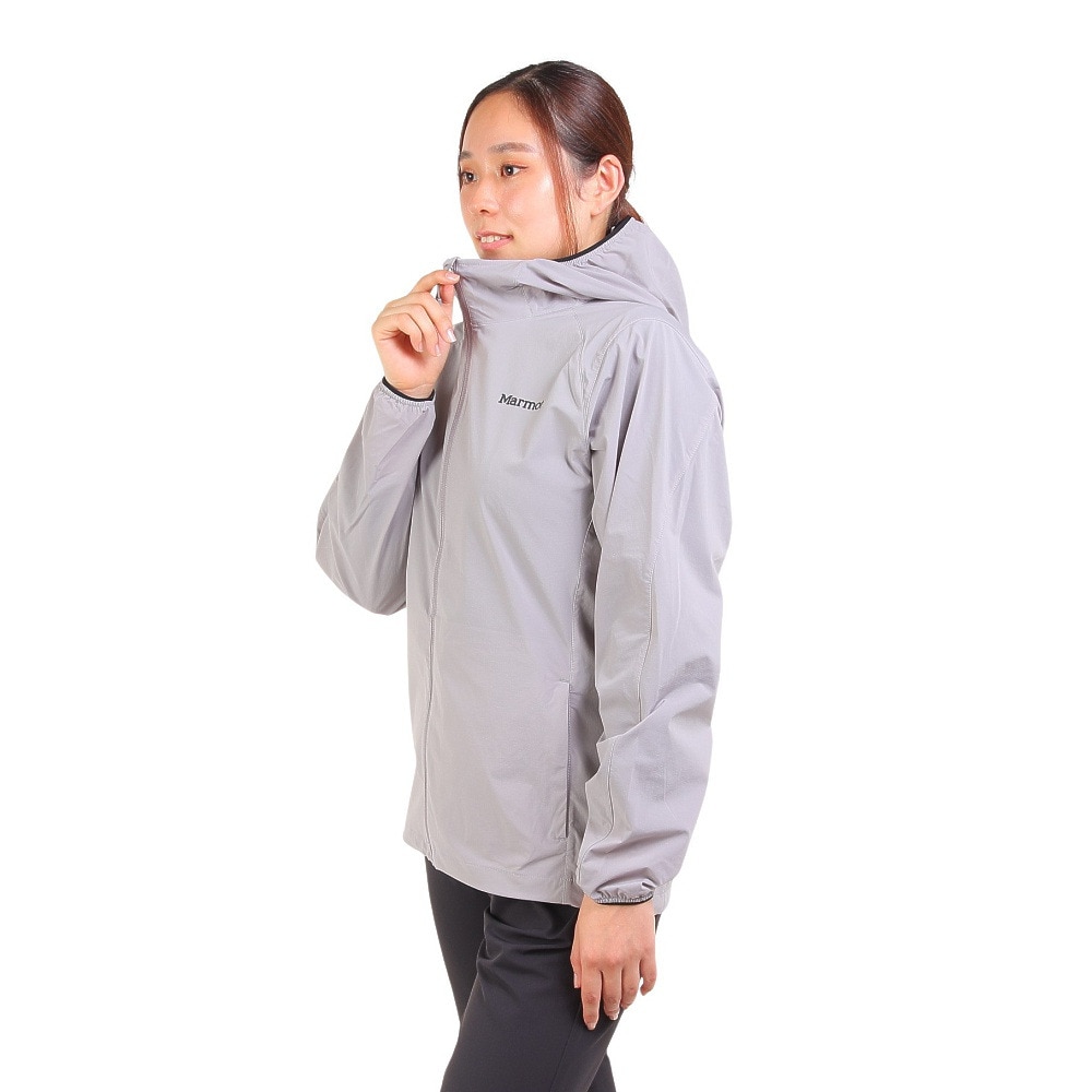 マーモット（Marmot）（レディース）アウター ウィンドブレーカー イーズワン ジャケット TSFWR205-M005 グレー ストレッチ 撥水