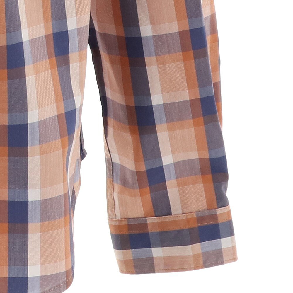 マーモット（Marmot）（レディース）長袖シャツ PLAIN チェックシャツ TOWRJB77XB OR オレンジ カジュアルシャツ UVカット