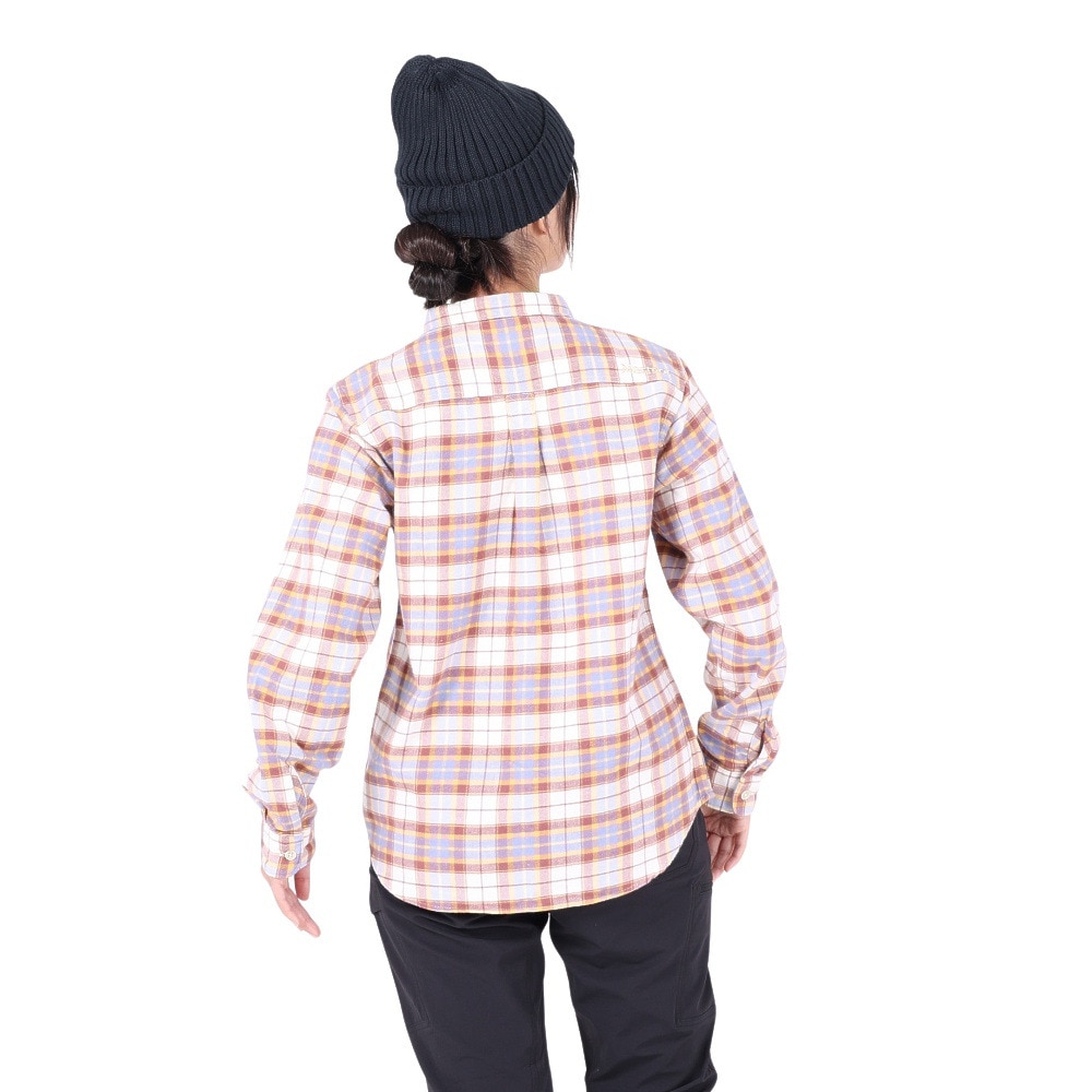 マーモット（Marmot）（レディース）チェック柄 長袖シャツ TOWSJB90XB OR オレンジ ネルシャツ 速乾 抗菌 防臭 UVカット  カジュアルシャツ | アウトドア・キャンプ用品はエルブレス