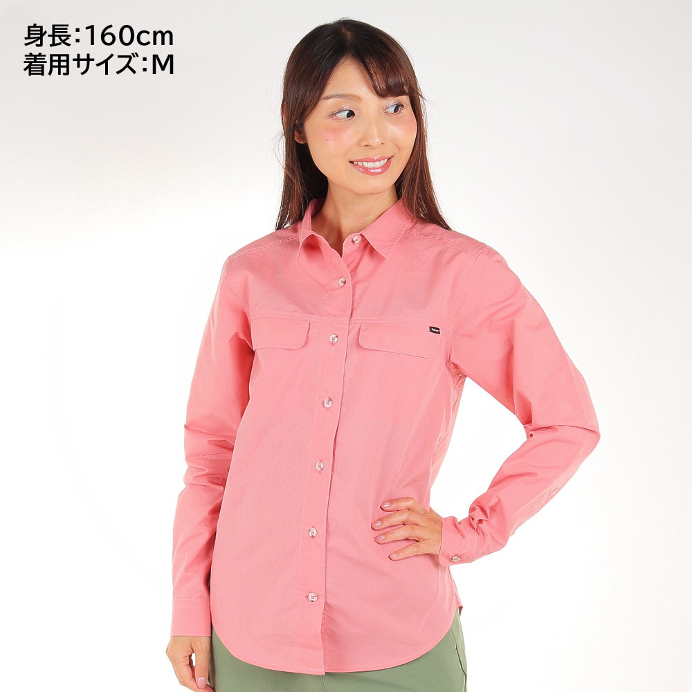 マーモット（Marmot）（レディース）長袖シャツ ウィメンズ ティーシーリップ ロングスリーブ シャツ TOWRJB75 PK ピンク カジュアル シャツ | アウトドア・キャンプ用品はエルブレス