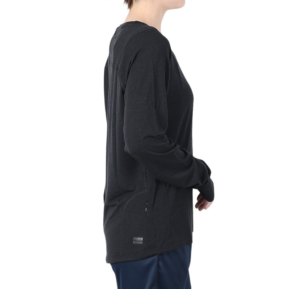プーマ（PUMA）（レディース）長袖シャツ SEASONS ウール ロングスリーブTシャツ 52497201