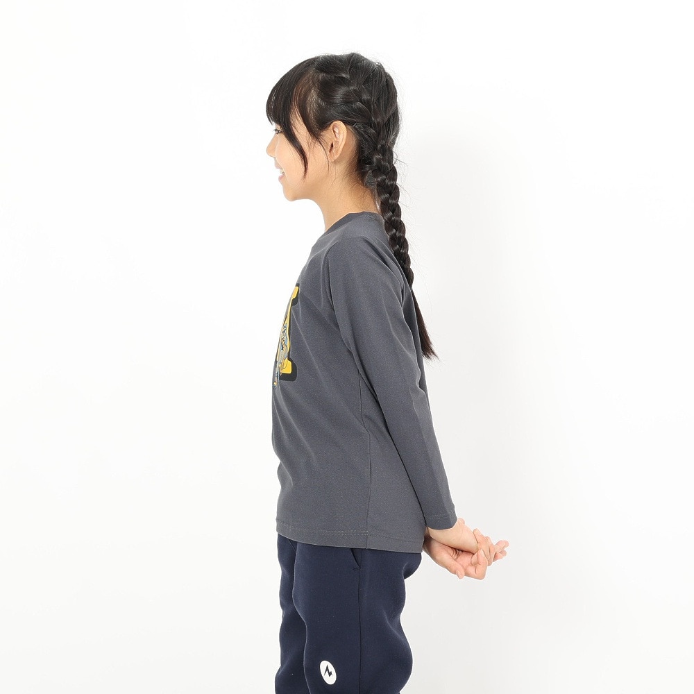 マーモット（Marmot）（キッズ）キッズ 長袖 イニシャルマーヴィンTシャツ TSAKC111-DGRAY 速乾