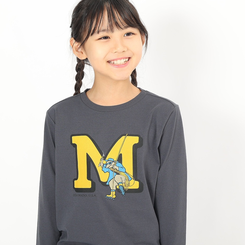 マーモット（Marmot）（キッズ）キッズ 長袖 イニシャルマーヴィンTシャツ TSAKC111-DGRAY 速乾