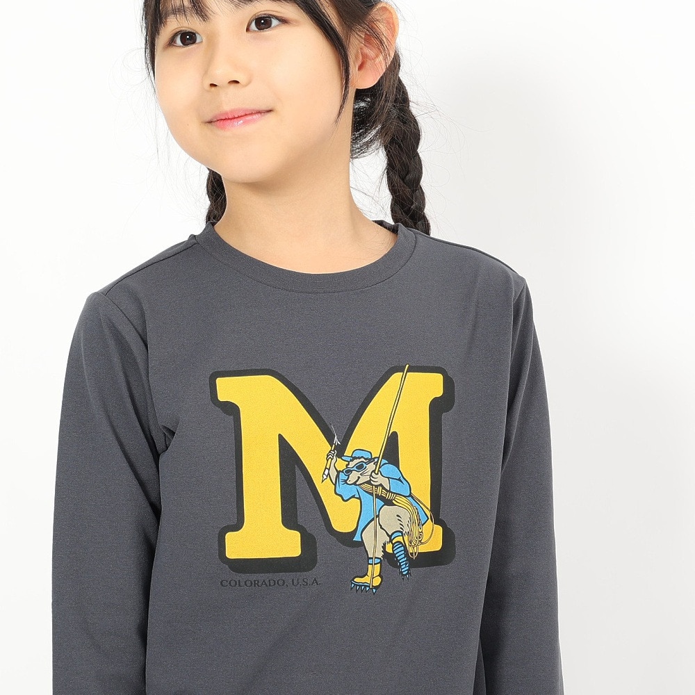 マーモット（Marmot）（キッズ）キッズ 長袖 イニシャルマーヴィンTシャツ TSAKC111-DGRAY 速乾