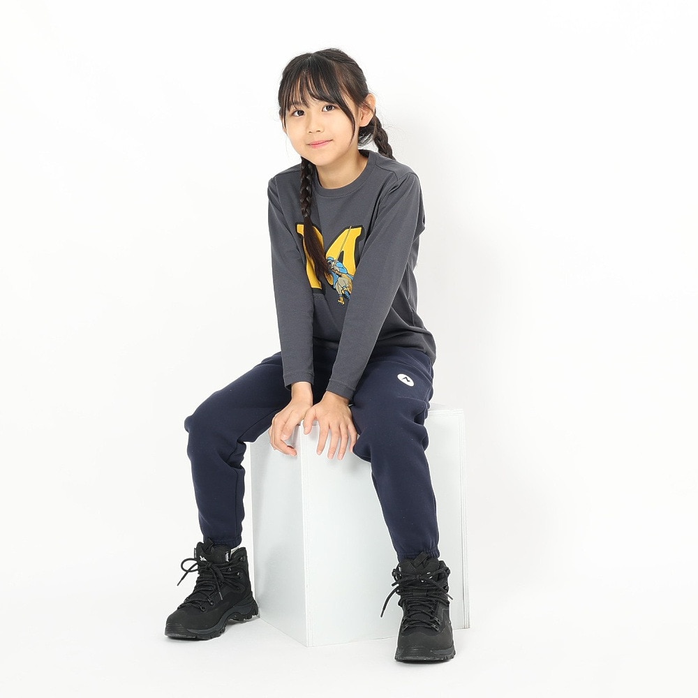 マーモット（Marmot）（キッズ）キッズ 長袖 イニシャルマーヴィンTシャツ TSAKC111-DGRAY 速乾