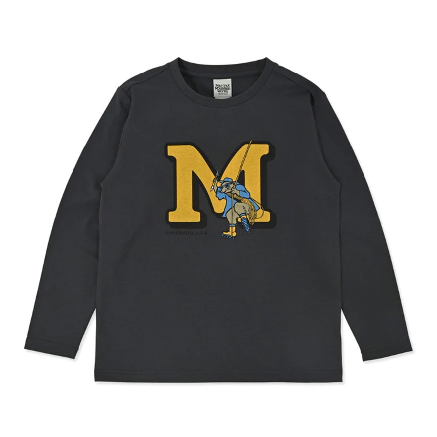 マーモット（Marmot）（キッズ）キッズ 長袖 イニシャルマーヴィンTシャツ TSAKC111-DGRAY