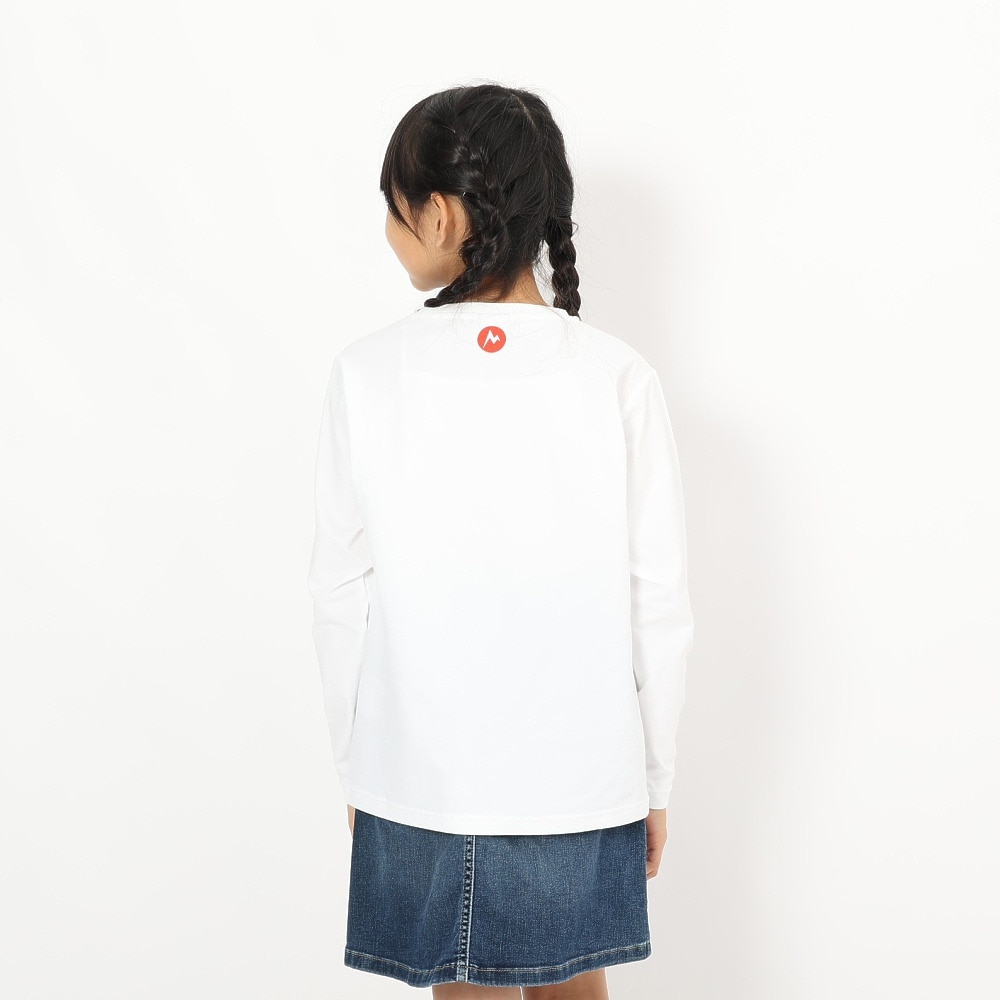マーモット（Marmot）（キッズ）キッズ 長袖 イニシャルマーヴィンTシャツ TSAKC111-WHITE 速乾