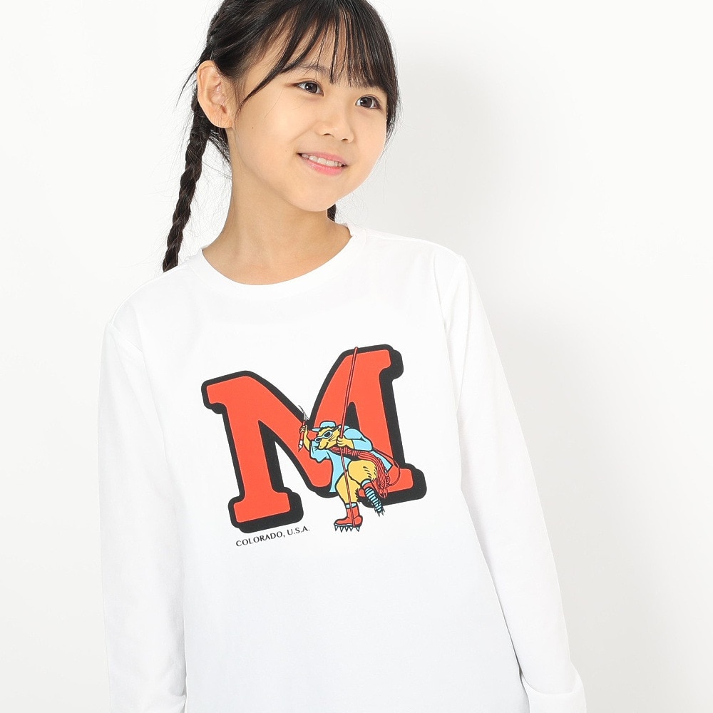 マーモット（Marmot）（キッズ）キッズ 長袖 イニシャルマーヴィンTシャツ TSAKC111-WHITE 速乾