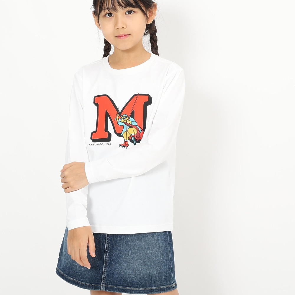 マーモット（Marmot）（キッズ）キッズ 長袖 イニシャルマーヴィンTシャツ TSAKC111-WHITE 速乾