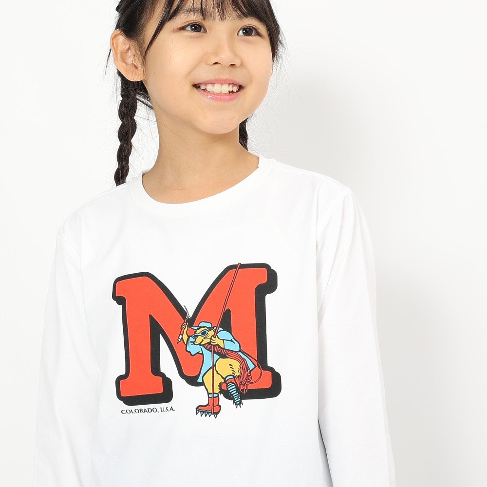 マーモット（Marmot）（キッズ）キッズ 長袖 イニシャルマーヴィンTシャツ TSAKC111-WHITE 速乾