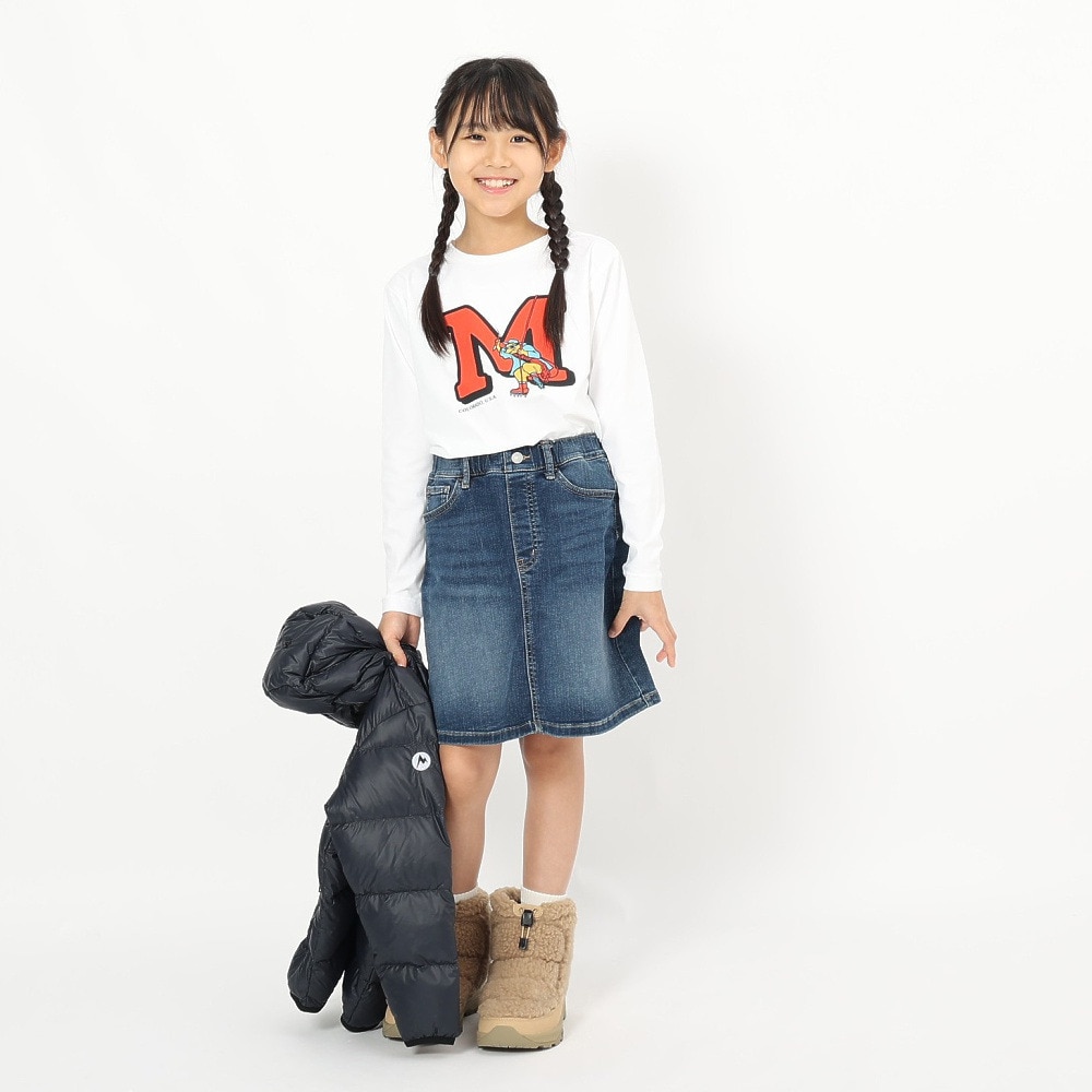 マーモット（Marmot）（キッズ）キッズ 長袖 イニシャルマーヴィンTシャツ TSAKC111-WHITE 速乾