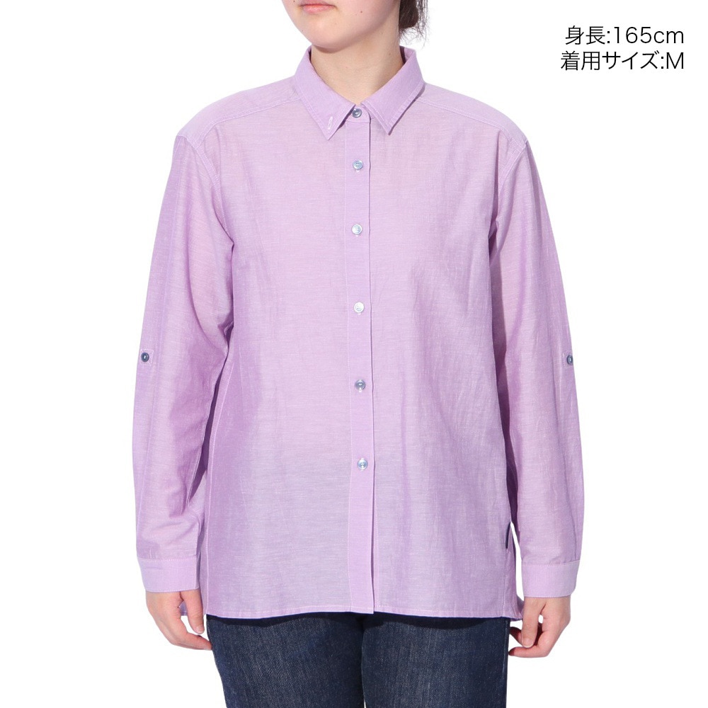クリフメイヤー（KRIFF MAYER）（レディース）長袖 Aライン ユルシャツ W2447876X89:PURPLE