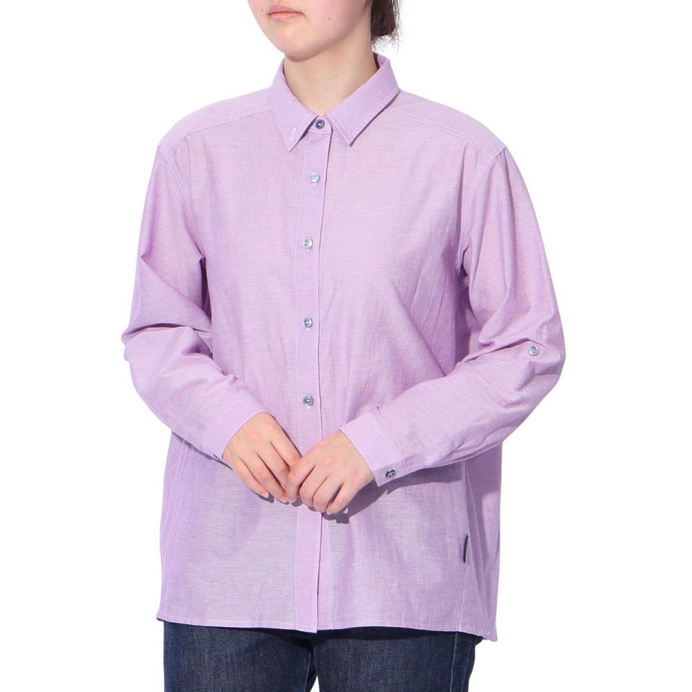 クリフメイヤー（KRIFF MAYER）（レディース）長袖 Aライン ユルシャツ W2447876X89:PURPLE