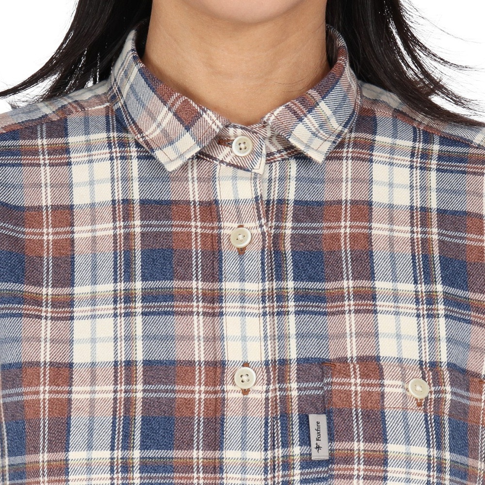 Foxfire（フォックスファイヤー）（レディース）長袖シャツ TSメランジチェックシャツ 8112577-003