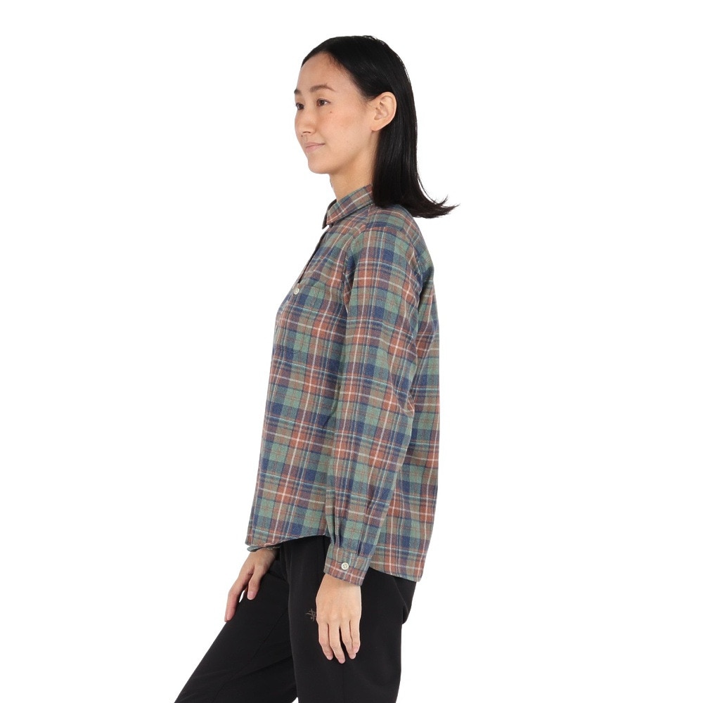 Foxfire（フォックスファイヤー）（レディース）長袖シャツ TSメランジチェックシャツ 8112577-246