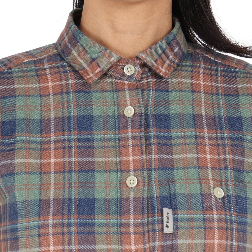Foxfire（フォックスファイヤー）（レディース）長袖シャツ TSメランジチェックシャツ 8112577-246