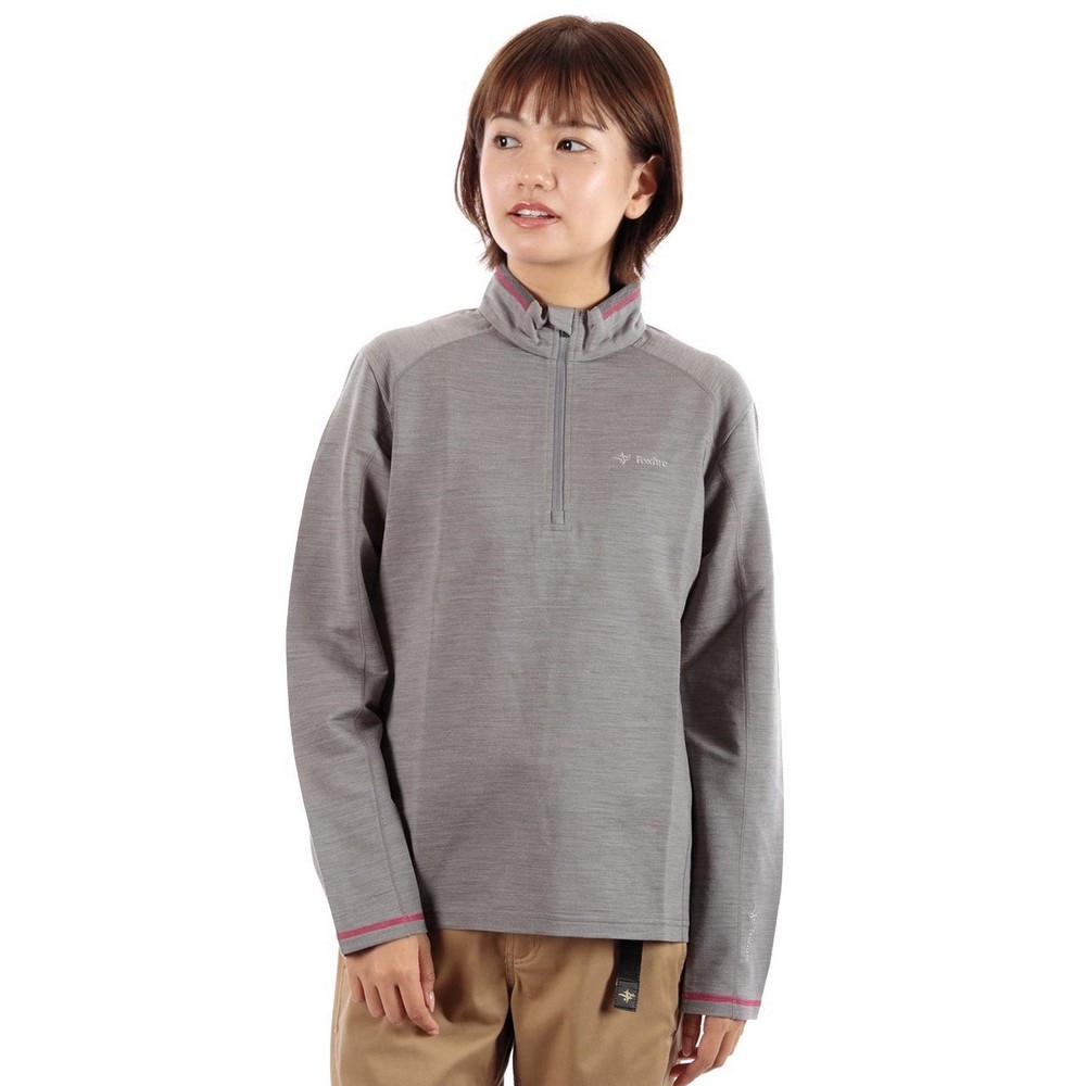 Foxfire(フォックスファイヤー)長袖シャツ PP ウール ハーフジップ 8115428-020(Lady’s) Foxfire（フォックスファイヤー）（レディース）長袖シャツ PP ウール