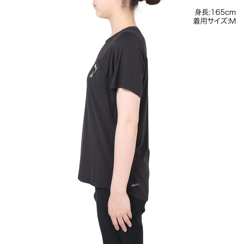 プーマ（PUMA）（レディース）接触冷感 ランニング シーズンズ COOLCELL トレイルランニング 半袖 Tシャツ 52323801 ブラック