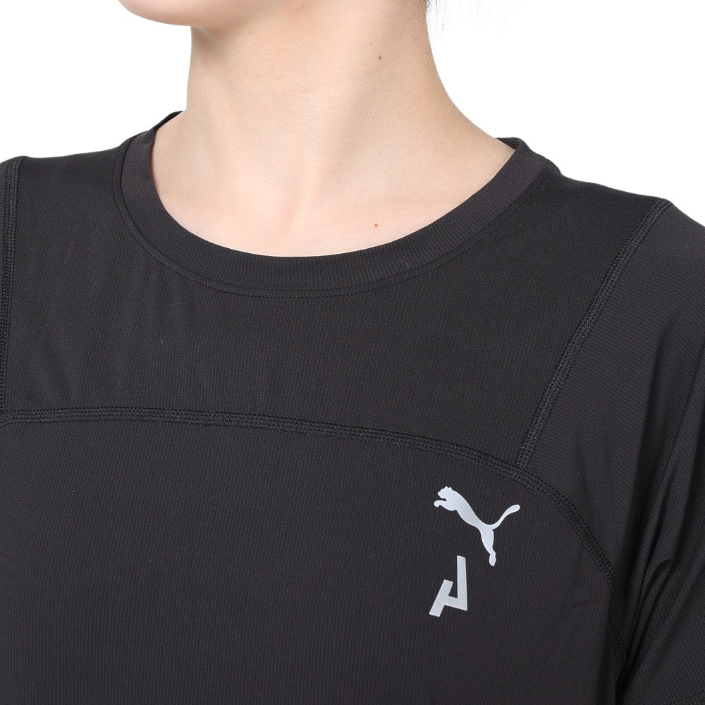 プーマ（PUMA）（レディース）接触冷感 ランニング シーズンズ COOLCELL トレイルランニング 半袖 Tシャツ 52323801 ブラック
